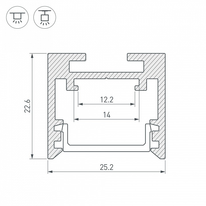 Профиль универсальный arlight sl-line 033737