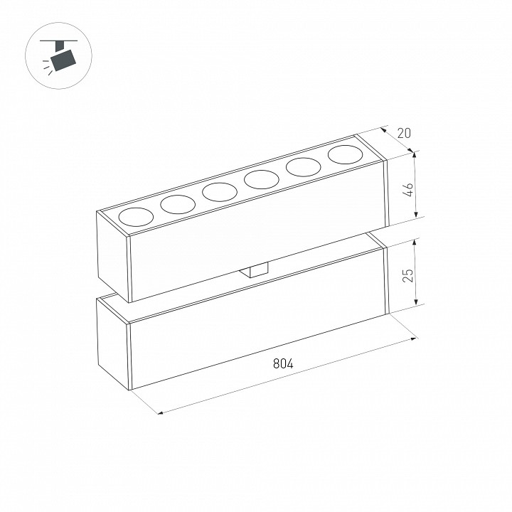 Накладной светильник arlight mag-25 034224