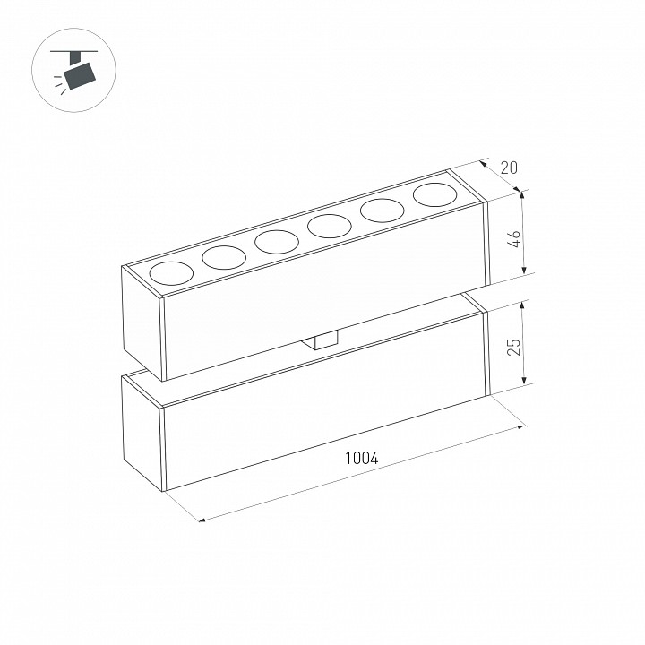 Накладной светильник arlight mag-25 034233