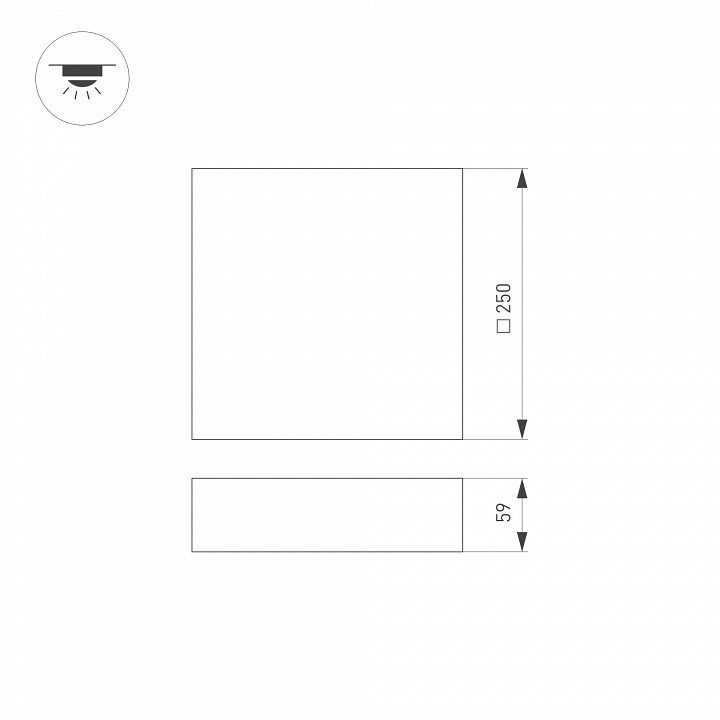 Накладной светильник arlight quadro 034787