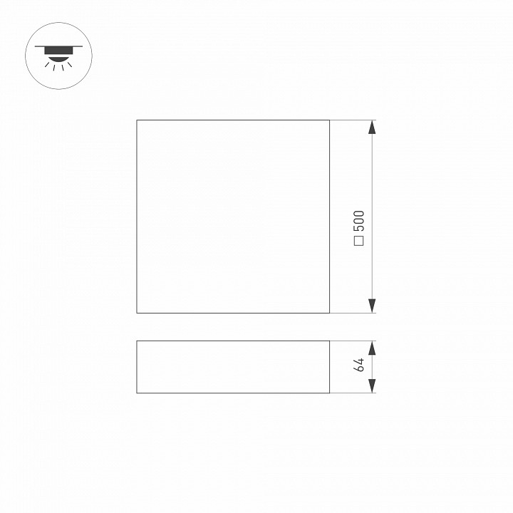 Накладной светильник arlight quadro 034800