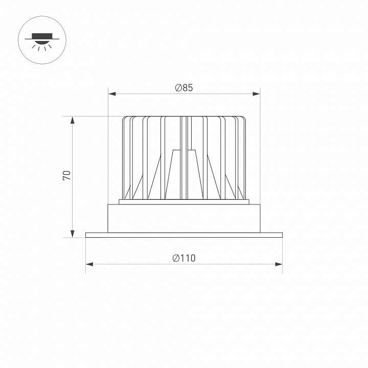 Встраиваемый светильник arlight atlas 037056(1)