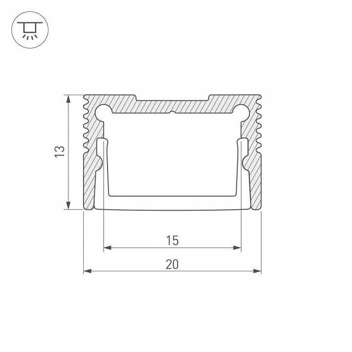 Профиль накладной arlight sl-slim 037112