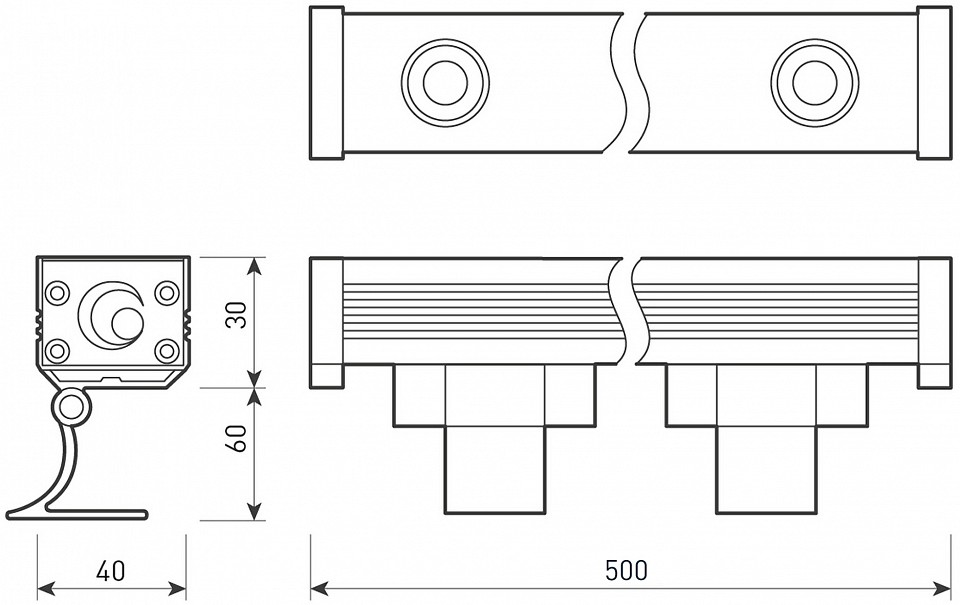 Настенный прожектор arlight line wallwasher 37368