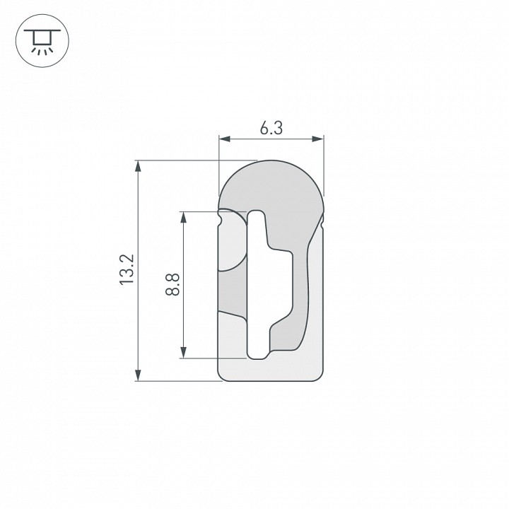 Короб накладной гибкий arlight wph 040265