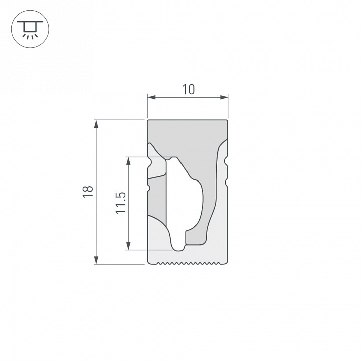 Короб накладной гибкий arlight wph 041089