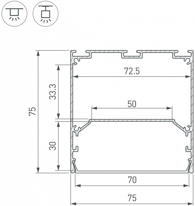 Профиль накладной arlight sl-line 041858