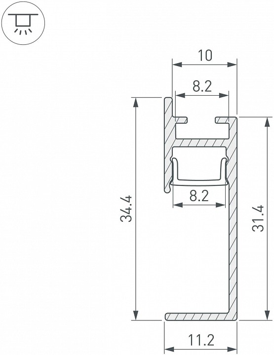 Профиль для плинтусов arlight arh-plintus 043605