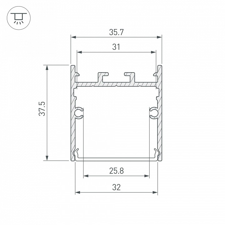 Профиль универсальный arlight sl-line 043973