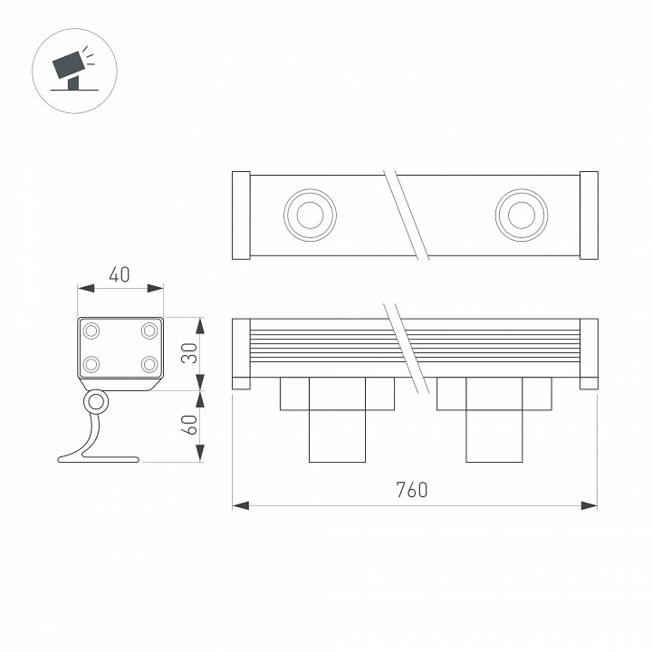 Настенный прожектор arlight ar-line 045370