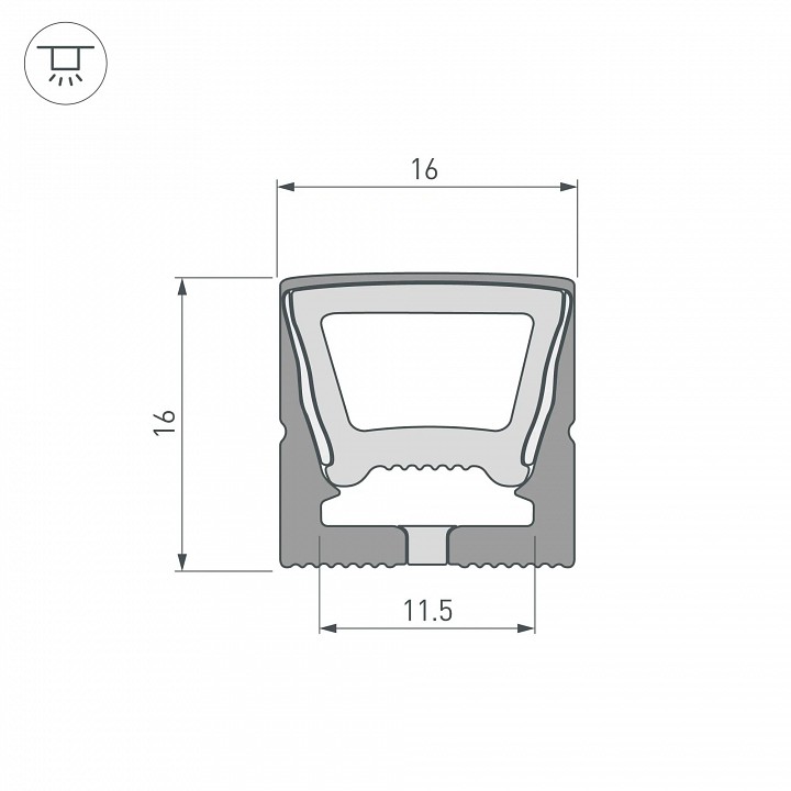 Профиль накладной гибкий arlight wph-flex 045774