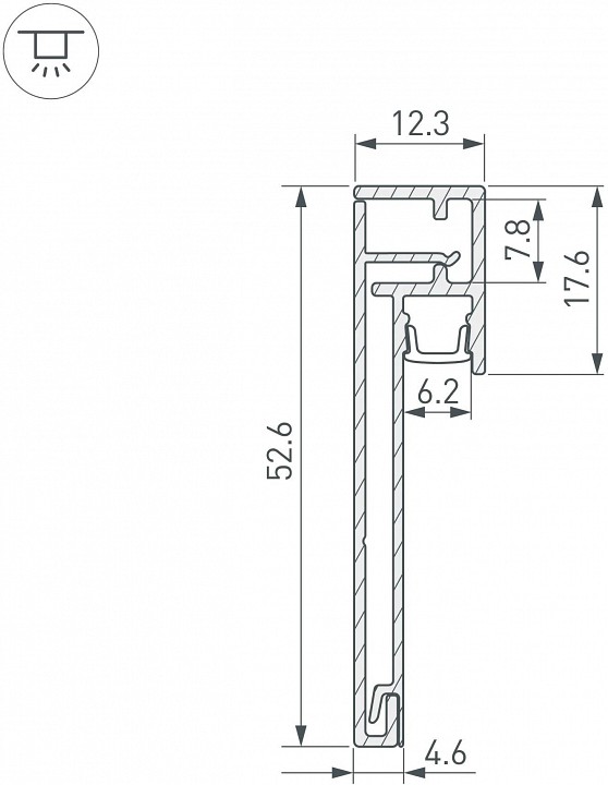 Профиль для плинтусов arlight arh-plintus 046387