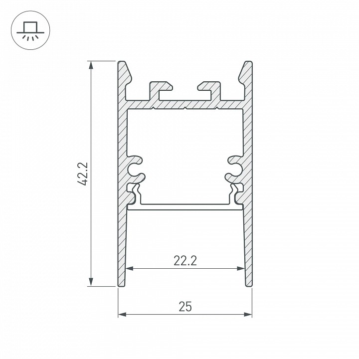 Профиль накладной arlight sl-comfort 046934
