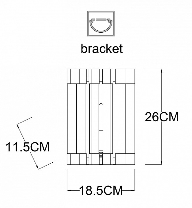 Накладной светильник arte lamp caravaggio a1059ap-1cc