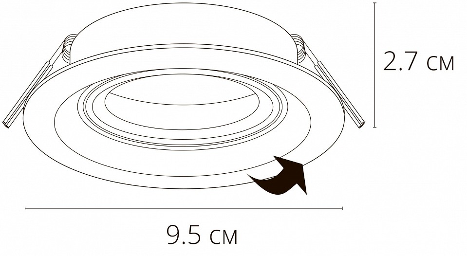 Встраиваемый светильник arte lamp mira a2862pl-1bk