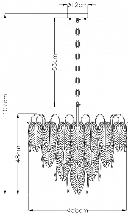 Подвесная люстра arte lamp evie a4052lm-12sg