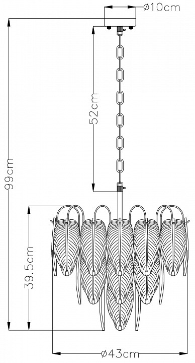 Подвесная люстра arte lamp evie a4052lm-6sg