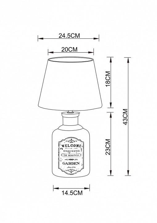 Настольная лампа декоративная arte lamp isola a4272lt-1gy