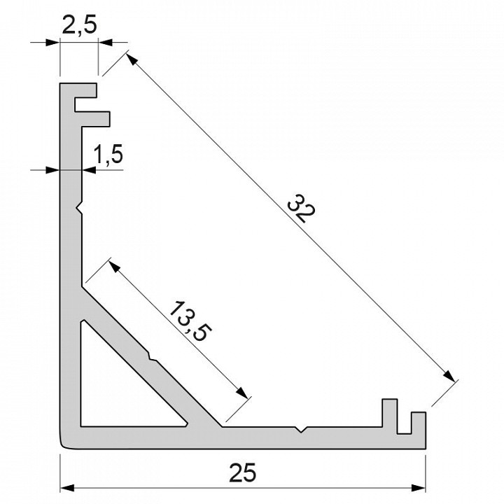 Профиль накладной deko-light av-03-12 970434