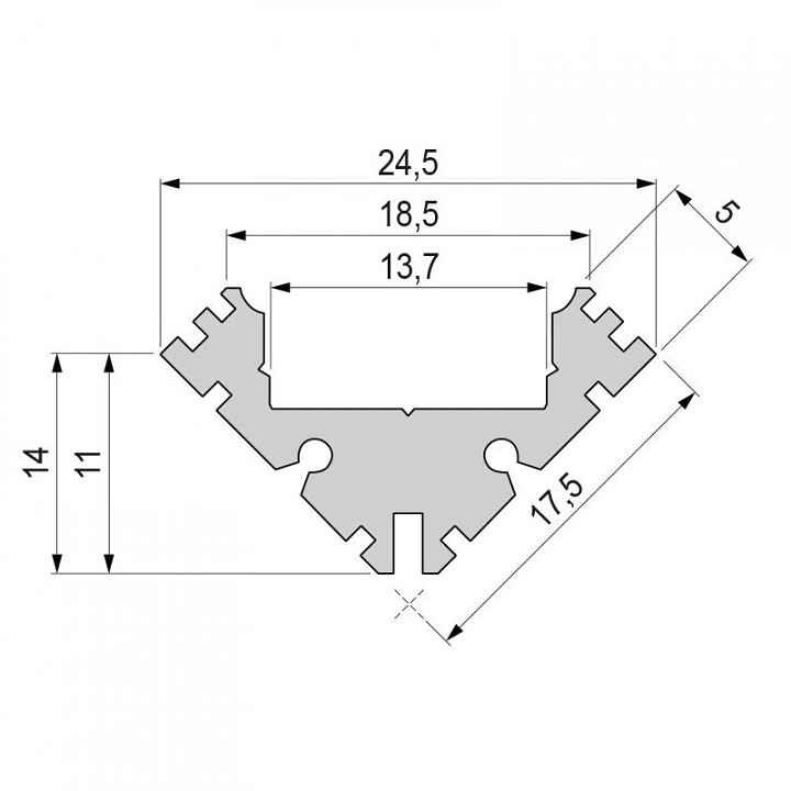 Профиль накладной deko-light av-04-12 975410