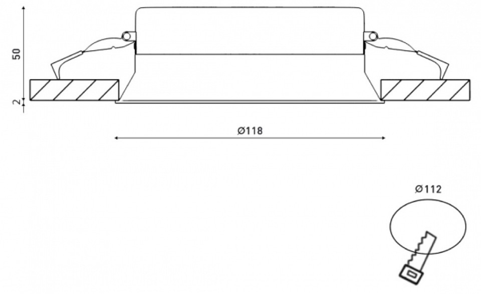 Встраиваемый светильник designled wl-bq 00-00003126
