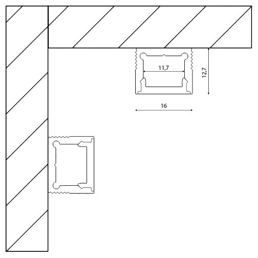 Профиль накладной designled ls 00-00010364