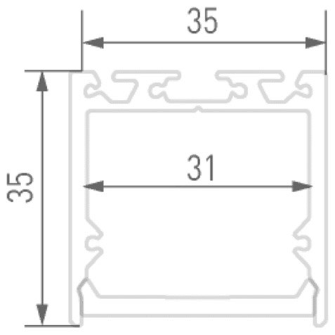 Профиль накладной designled ls 00-00010366