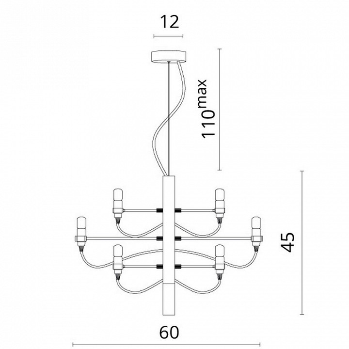Подвесная люстра divinare molto 8030/02 lm-18