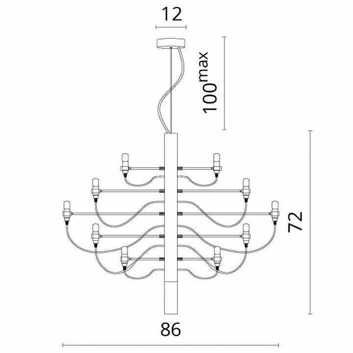 Подвесная люстра divinare molto 8030/02 lm-30