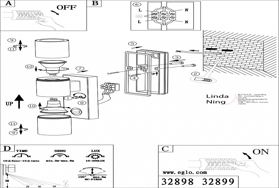 Светильник на штанге eglo riga 5 32899
