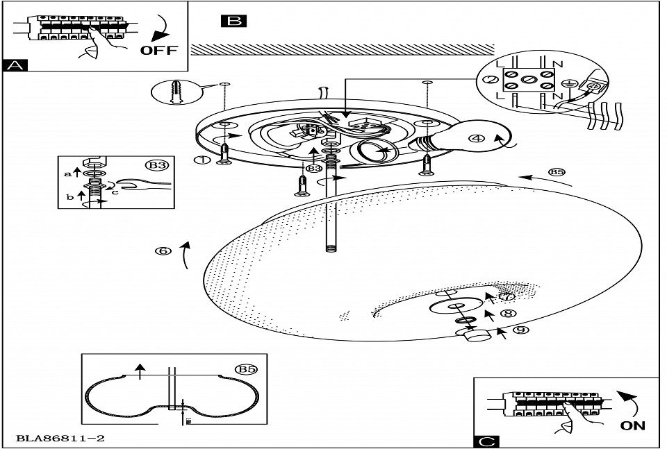 Накладной светильник eglo optica 86811