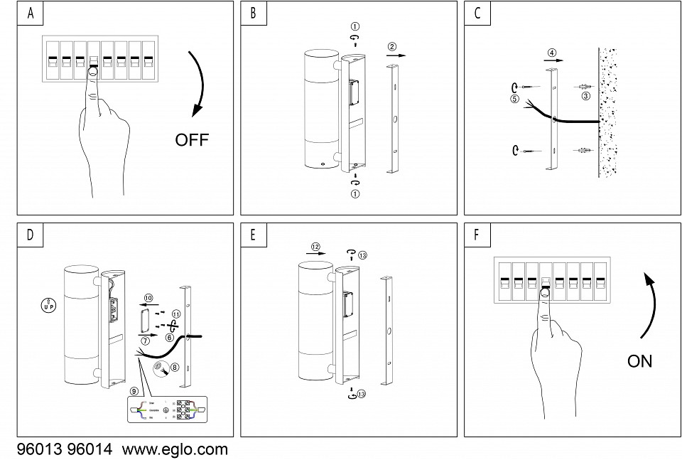 Светильник на штанге eglo robledo 96013