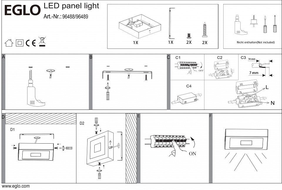 Накладной светильник eglo промо iphias 96488