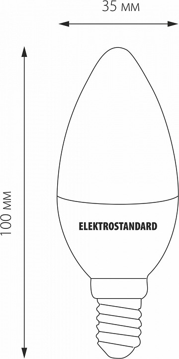 Лампа светодиодная elektrostandard свеча f e14 9вт 4200k a050133
