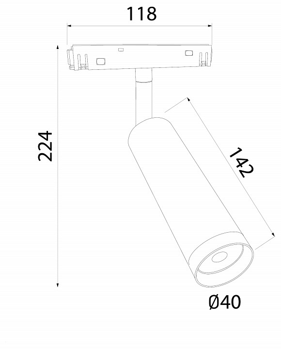 Светильник на штанге elektrostandard slim magnetic a061302
