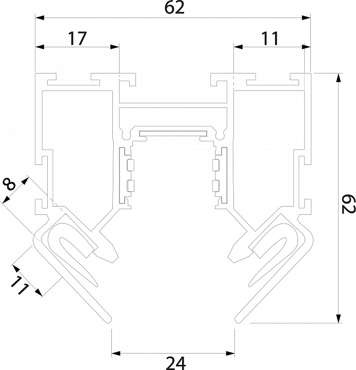 Трек встраиваемый elektrostandard slim magnetic a062150