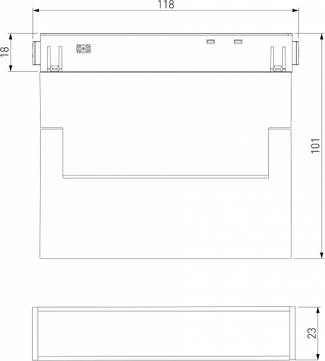 Накладной светильник elektrostandard slim magnetic a063558