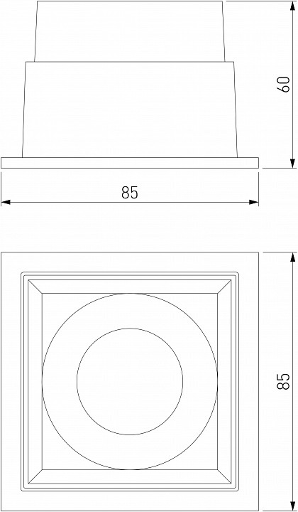 Встраиваемый светильник elektrostandard quadro a063677