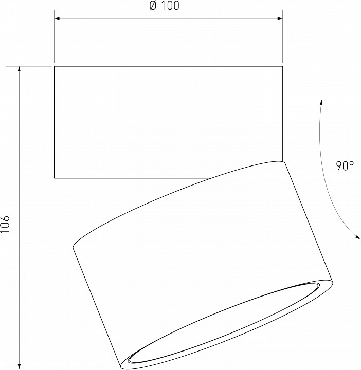 Накладной светильник elektrostandard klips a063937
