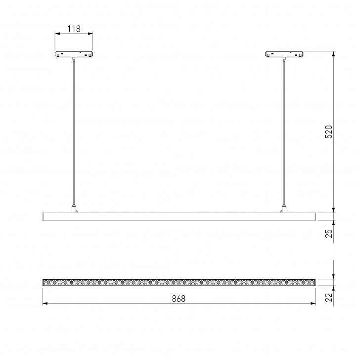 Подвесной светильник elektrostandard slim magnetic a064805