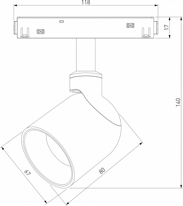 Светильник на штанге elektrostandard slim magnetic a065258