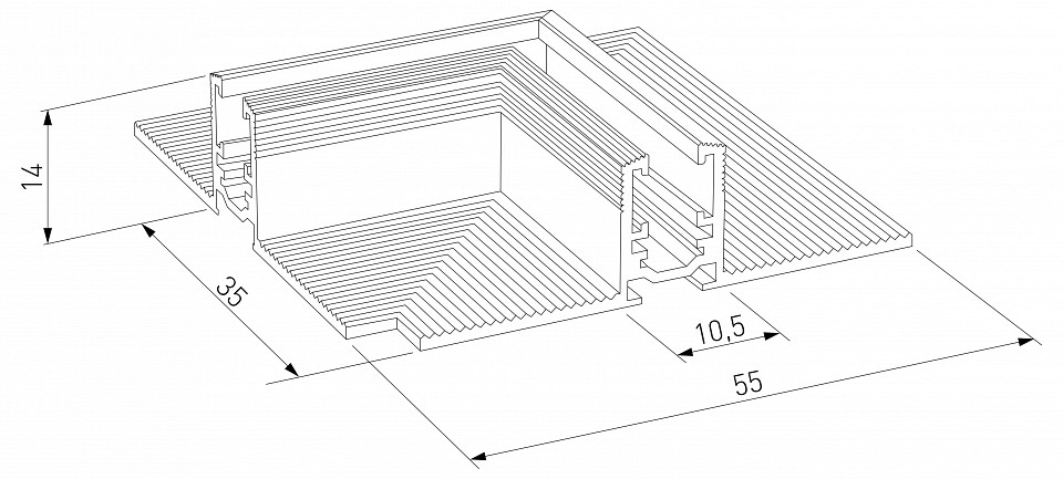 Соединитель угловой l-образный для треков встраиваемых elektrostandard mini magnetic a065637