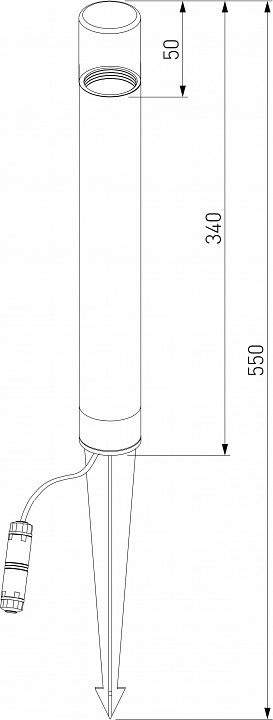 Наземный низкий светильник elektrostandard hidden a066036