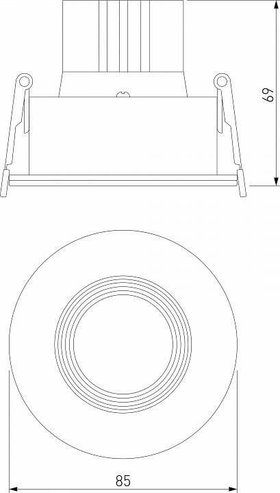 Встраиваемый светильник elektrostandard artis a066137