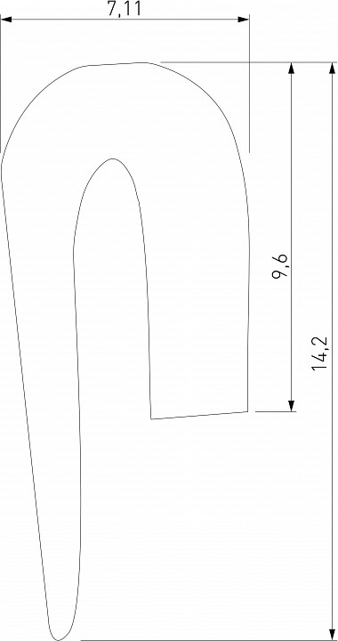 Гарпун для шинопровода в натяжной потолок elektrostandard slim magnetic a066574