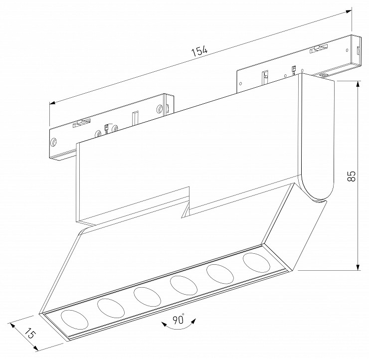 Накладной светильник elektrostandard mini magnetic a067279