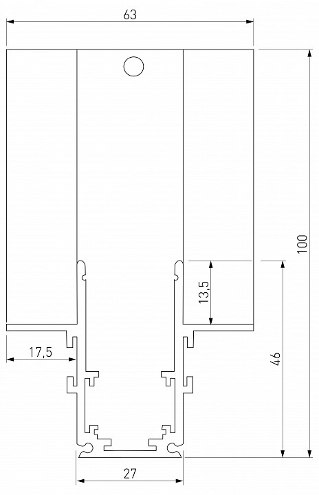 Соединитель угловой внутренний для треков встраиваемых elektrostandard slim magnetic a067499