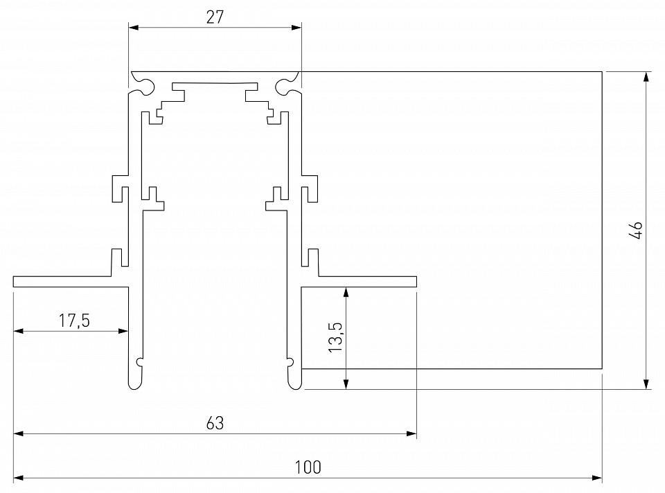 Соединитель угловой l-образный для треков встраиваемых elektrostandard slim magnetic a067501