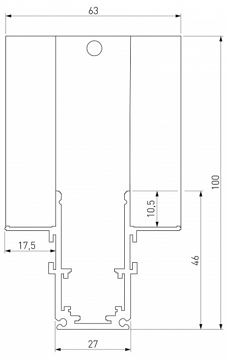 Соединитель угловой внутренний для треков встраиваемых elektrostandard slim magnetic a067507