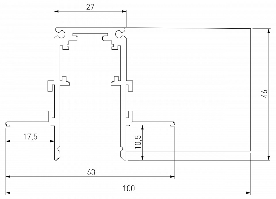 Соединитель угловой l-образный для треков встраиваемых elektrostandard slim magnetic a067508